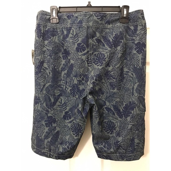 Men’s GOODTHREADS Board Shorts 32 Waist, Swim Trunks, Tropical Leaf Print - Picture 7 of 14